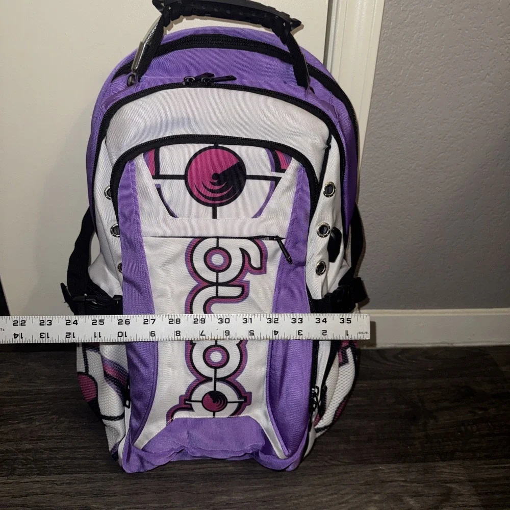 Bang Energy Drink Laptop Utility Backpack Purple White Black Tech Gym School Bag